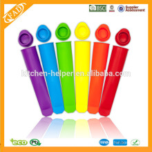 Molde do Popsicle da bandeja da cubeta do gelo superior / Molde do Popsicle do silicone / moldes comerciais do Popsicle do gelo do silicone